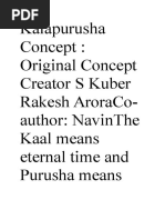 Kalapurusha Concept