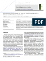 Estimation of Vehicle Sideslip, Tire Force and Wheel Cornering Stiffness