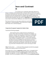 Comparison and Contrast Paragraphs