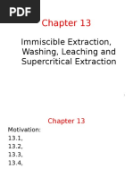 Immiscible Extraction, Washing, Leaching and Supercritical Extraction