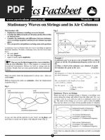 Factsheet Physics: Stationary Waves On Strings and in Air Columns