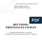 Oberg Héctor y Manso Macarena. Recursos Procesales Civiles