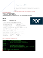 Fatal Error in COB-1