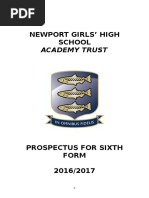 6th Form Prospectus 2016 2017 Sept 2015 2