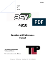 Asv 8305 4810 Operation and Maintenance Manual 6051 SN All English All PDF