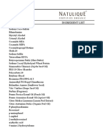 Natulique Ingredients List