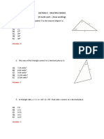 Trig Test Marking Scheme 1