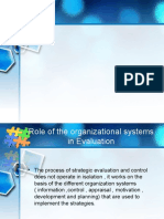 Organisational Systems in Evaluation