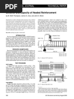 Behavior and Capacity of Headed Reinforcement