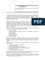 Principios de La Planificación Del Proceso Estadístico en La Investigación