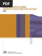 WorkRelated Fatigue Indicative Research 2006