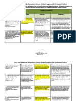 Library Self Evaluation Rubric