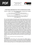 A Mix Design Methodology For Concrete Block Units