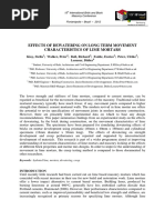 Effects of Dewatering On Long Term Movement Characteristics of Lime Mortars