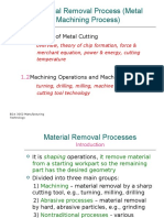 Material Removal Process (Metal Machining Process) : Theory of Metal Cutting