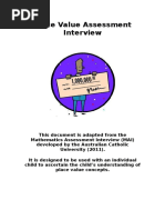 Place Value Assessment Interview