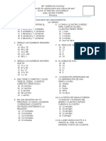 EVALUACIÓN Concurso de Conocimientos 1 Grado