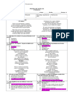Prueba de Nivel III Octavo Forma A