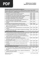 Document Contains An Understandable Description Of:: IRB Reviewer Checklist Informed Consent Document