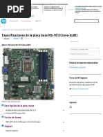 Especificaciones de La Placa Base MS-7613 (Iona-GL8E) - Soporte HP® PDF