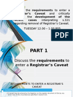 Registrar's Caveat