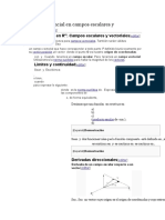 Cálculo Diferencial en Campos Escalares y Vectoriales