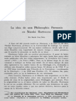 Idea de Una Filosofía Perenne de Nicolai Hartmann