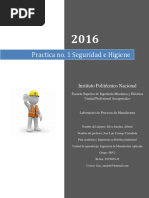 Práctica No. 1 Seguridad e Higiene