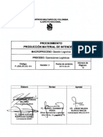 Procedimiento Produccion Material Intendencia