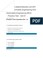 Automobile Engineering MCQ Practice Test