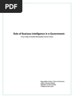 Role of Business Intelligence in E-Government:: A Case Study of Swedish Municipality Contact Centers