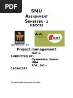 SMU A S: Project Management