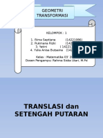 Kelompok 1 Geometri GESERAN (TRANSLASI)