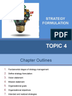 Topic 4 - Strategy Formulation