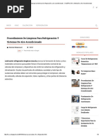 Procedimiento de Limpieza para Sistemas de Refrigeración y Aire Acondicionado - CALEFACION, Ventilación y Aire Acondicionado