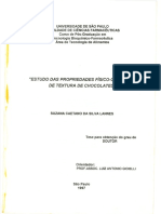 Estudo Das Propriedades Físico-Químicas e de Textura de Chocolates