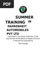 Summer Training 1