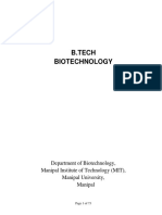 B.tech Biotechnology