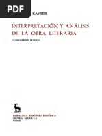 Kayser, Wolfgan - Interpretacion y Analisis de La Obra Literaria PDF