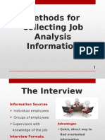 Methods For Collecting Job Analysis Information