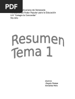 Resumen Tema 1 Ciencias de La Tierra