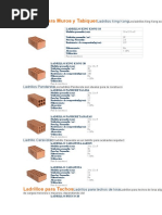 Tipos de Ldrillos