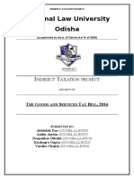 Indirect Taxation Project - GST Bill 2016