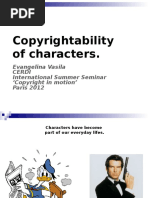 E Vasila Copyrightability of Characters