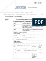 Test Parameters - Services - Textiles Committee (Ministry of Textiles, Government of India)