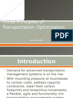 Three Principles of Transportation Optimization