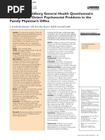 Use of The Goldberg General Health Questionnaire (GHQ-28) To Detect Psychosocial Problems in The Family Physician's Office