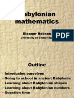 Babylonian Mathematics: Eleanor Robson