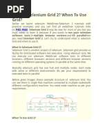 What Is Selenium Grid 2? When To Use Grid?: This Page