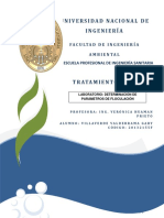 Determinación de Parámetros de Floculación